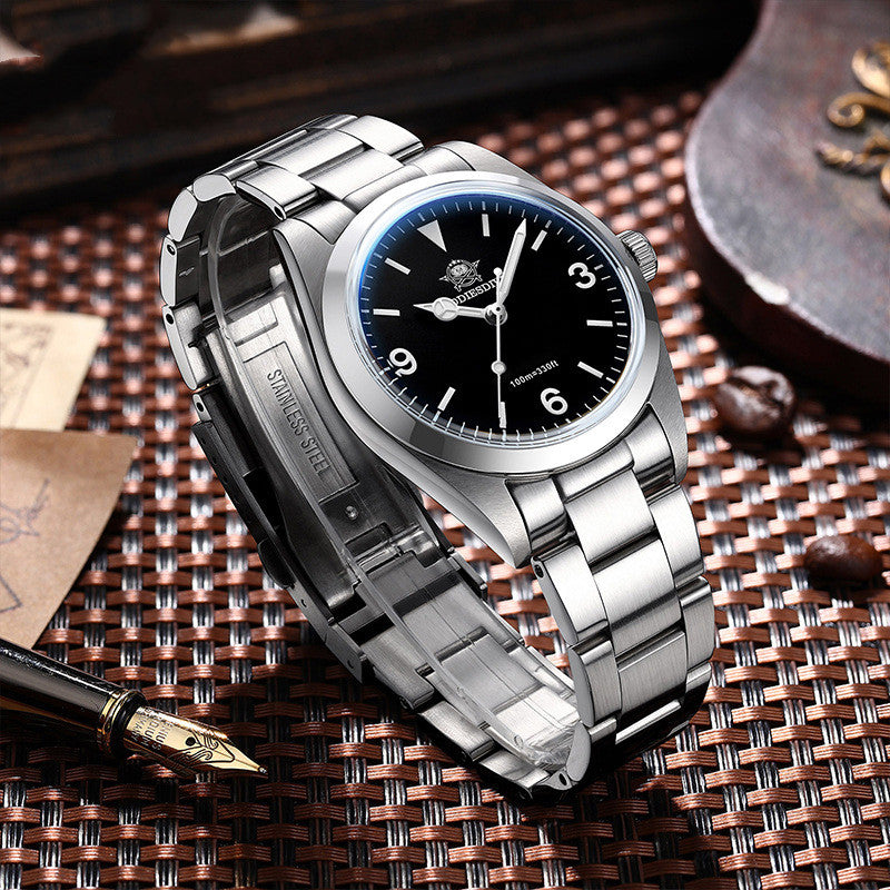 Multifunctional Waterproof Quartz Watch With A Stainless Steel Band Luminous Business Wristwatch