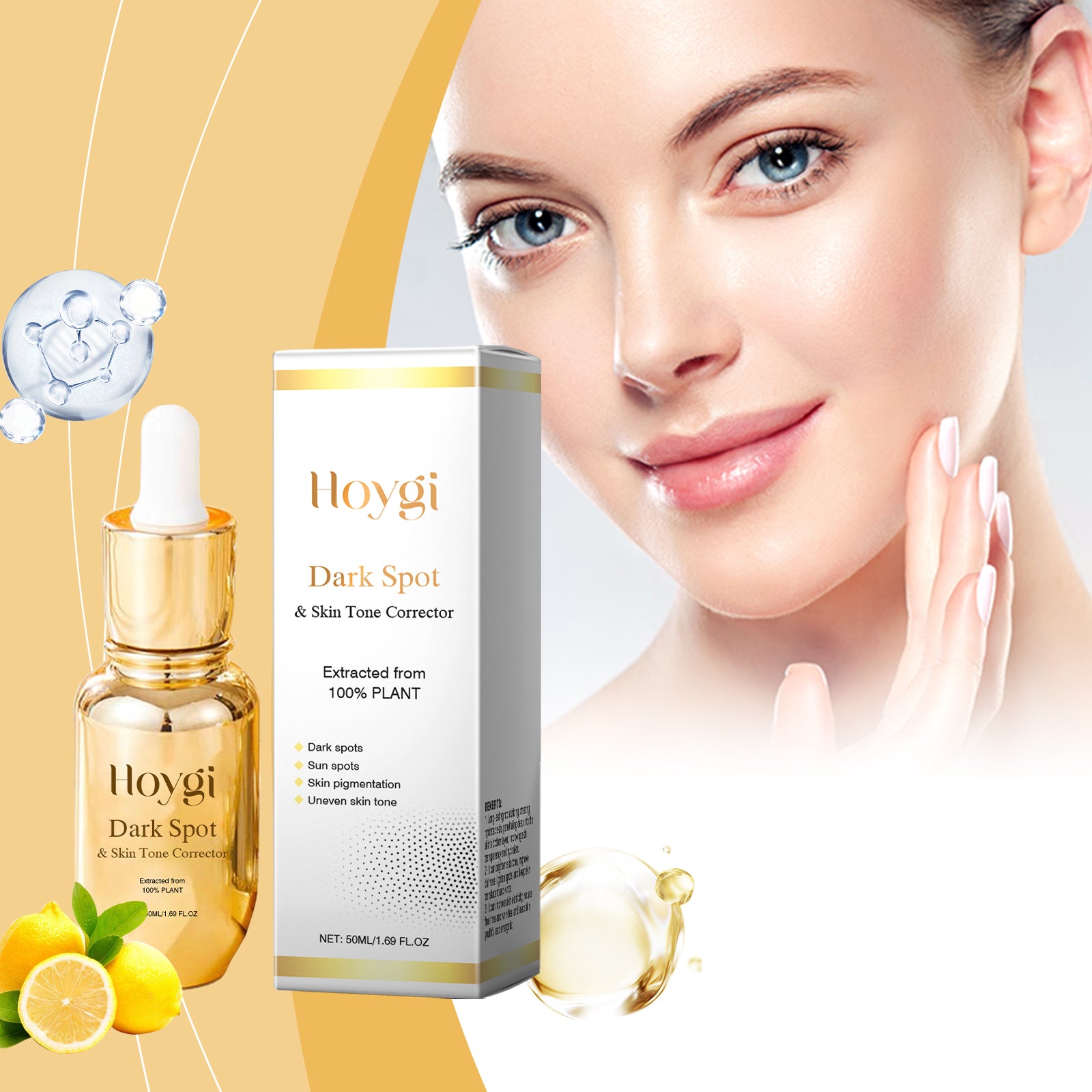 Hoygi Facial Repair Serum Brightening, Moisturizing, Hydrating, Mild, Moisturizing And Anti-Wrinkle Facial Serum